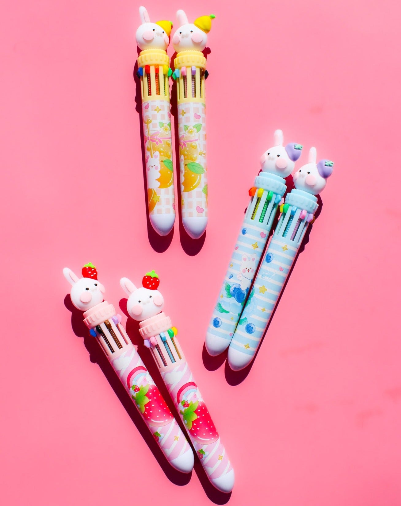 Strawberry Pens, Orange Pens, Fruit Pens, Novelty Pens, Cute Korean Pens,  Japanese Kawaii Pens, Silicone Pens 