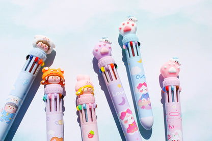 🐾😊10-Color Cutie Pens