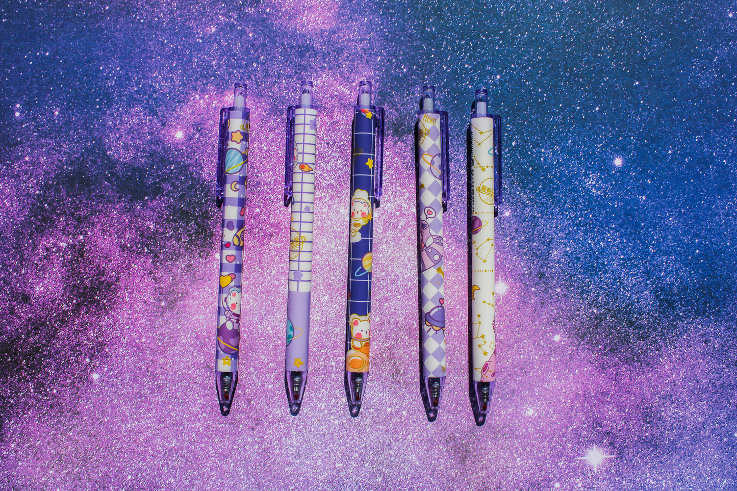 🐻💜⭐️Purple Space Bear Pen